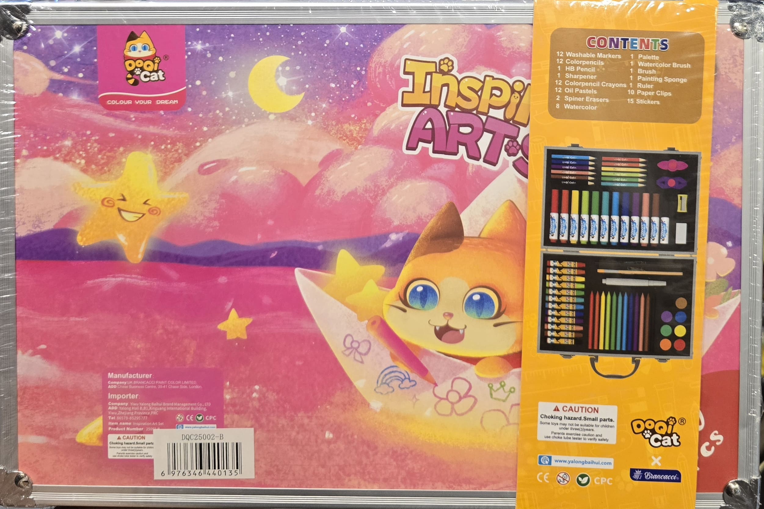 90-Piece Drawing & Coloring Set (pink)