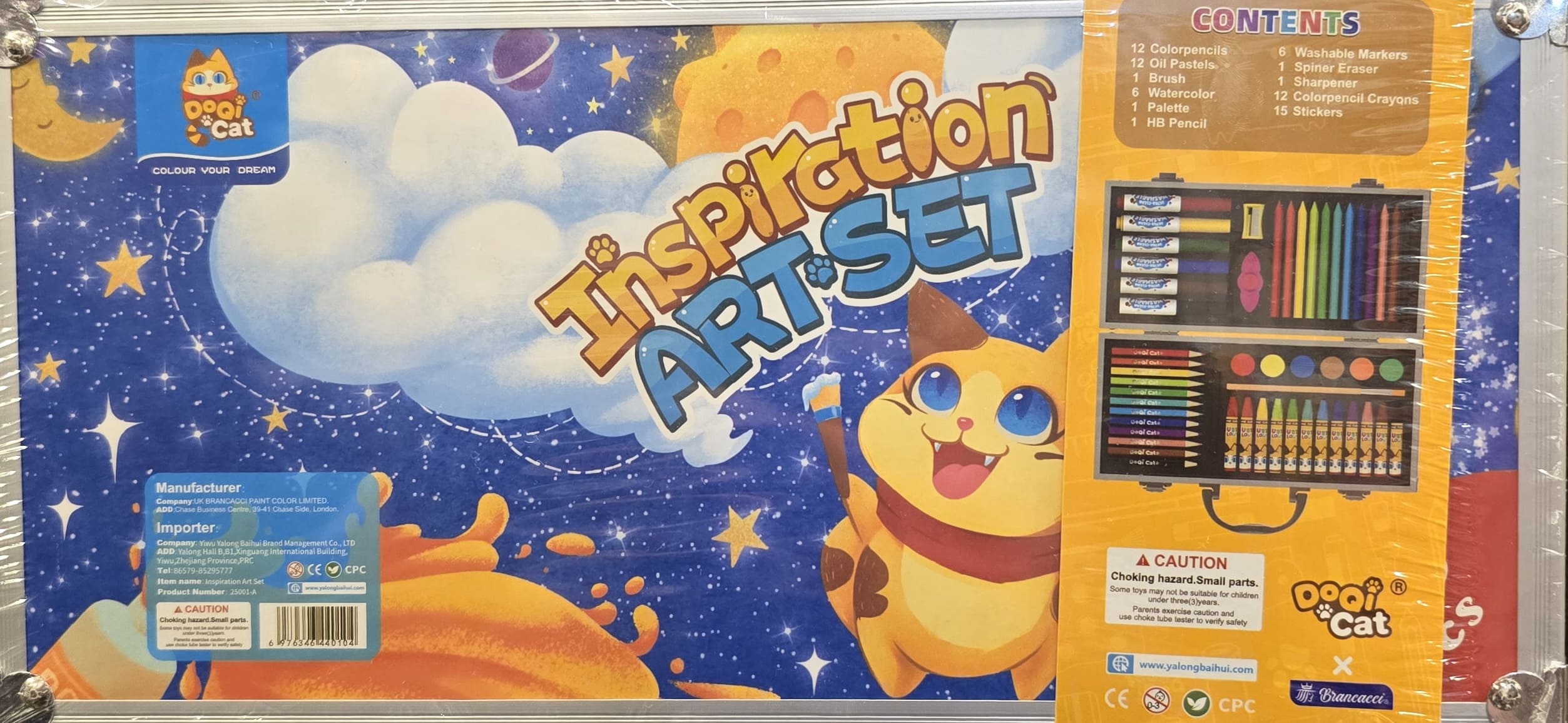 48-Piece Drawing & Coloring Set (bleu)
